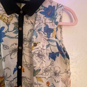 SHEER Sundress. Button Down with Collar. CUTE AF.